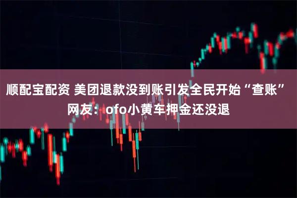 顺配宝配资 美团退款没到账引发全民开始“查账” 网友：ofo小黄车押金还没退